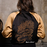 SUKA JACKET black & gold Swanski Studio embroidery
