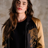 SUKA JACKET black & gold Swanski Studio embroidery