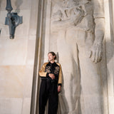 SUKA JACKET black & gold Swanski Studio embroidery