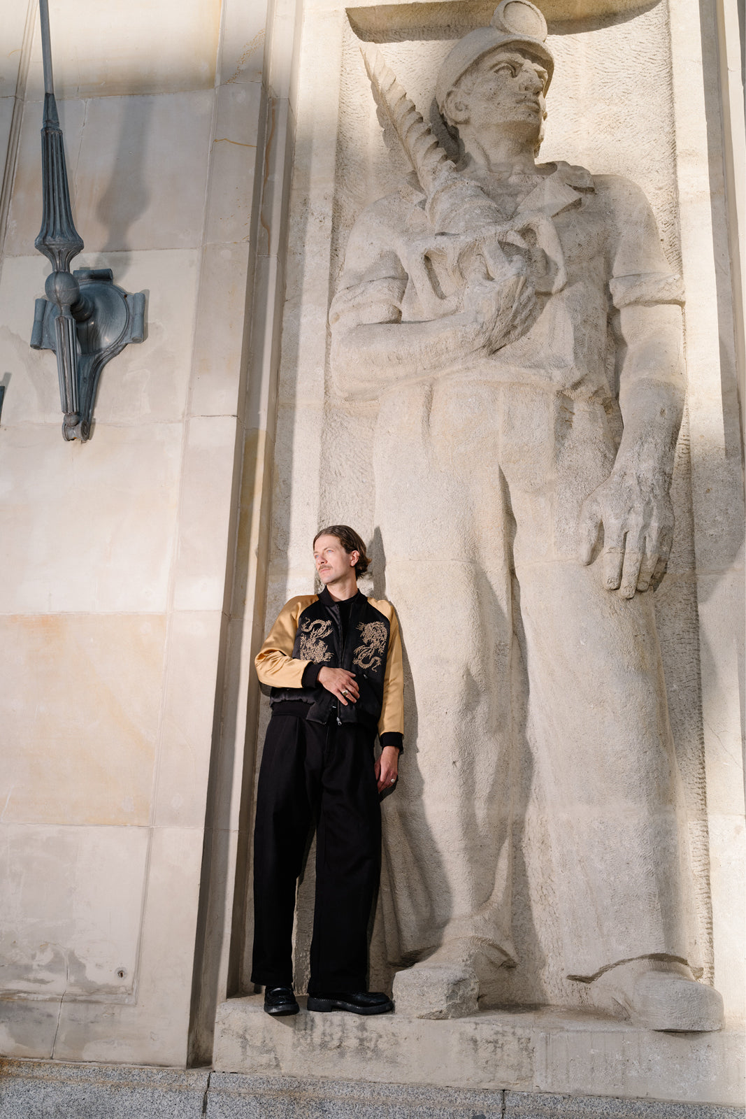 SUKA JACKET black & gold Swanski Studio embroidery