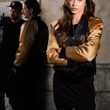SUKA JACKET black & gold Swanski Studio embroidery