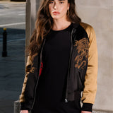 SUKA JACKET black & gold Swanski Studio embroidery