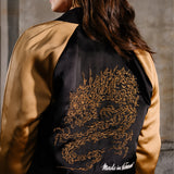 SUKA JACKET black & gold Swanski Studio embroidery