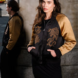 SUKA JACKET black & gold Swanski Studio embroidery
