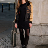 SUKA JACKET black & gold Swanski Studio embroidery