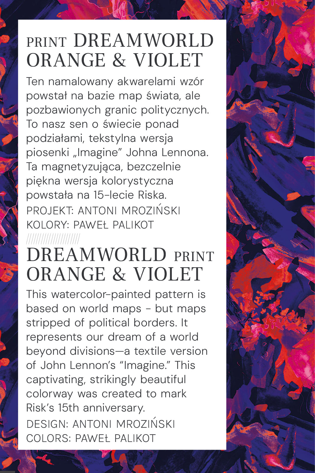 Blouse SAWCIA LONGSLEEVE Dreamworld orange & violet print