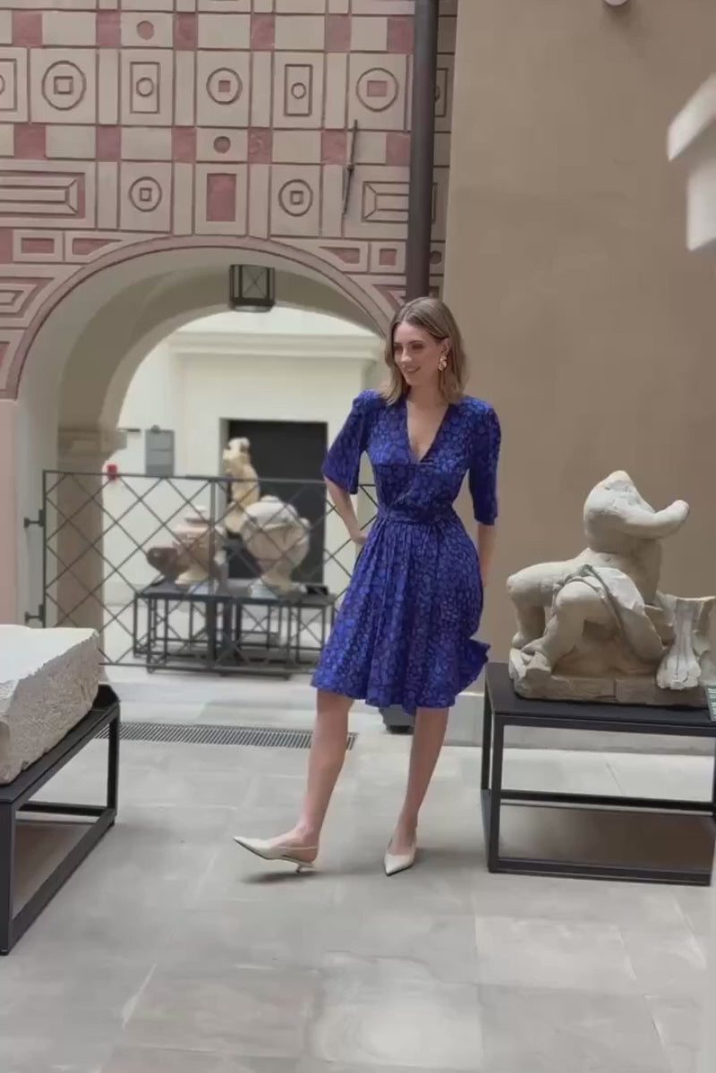 FLORENCJA print leo art blue