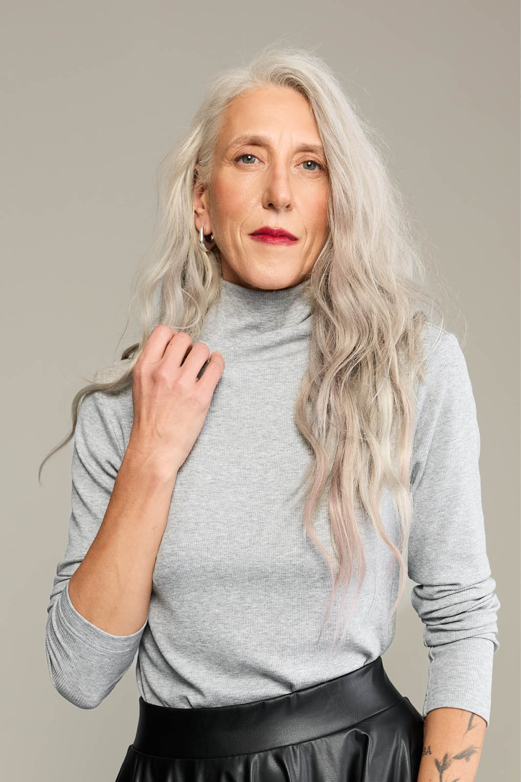 Turtleneck SIMPLY VAN GOLF ribbed grey