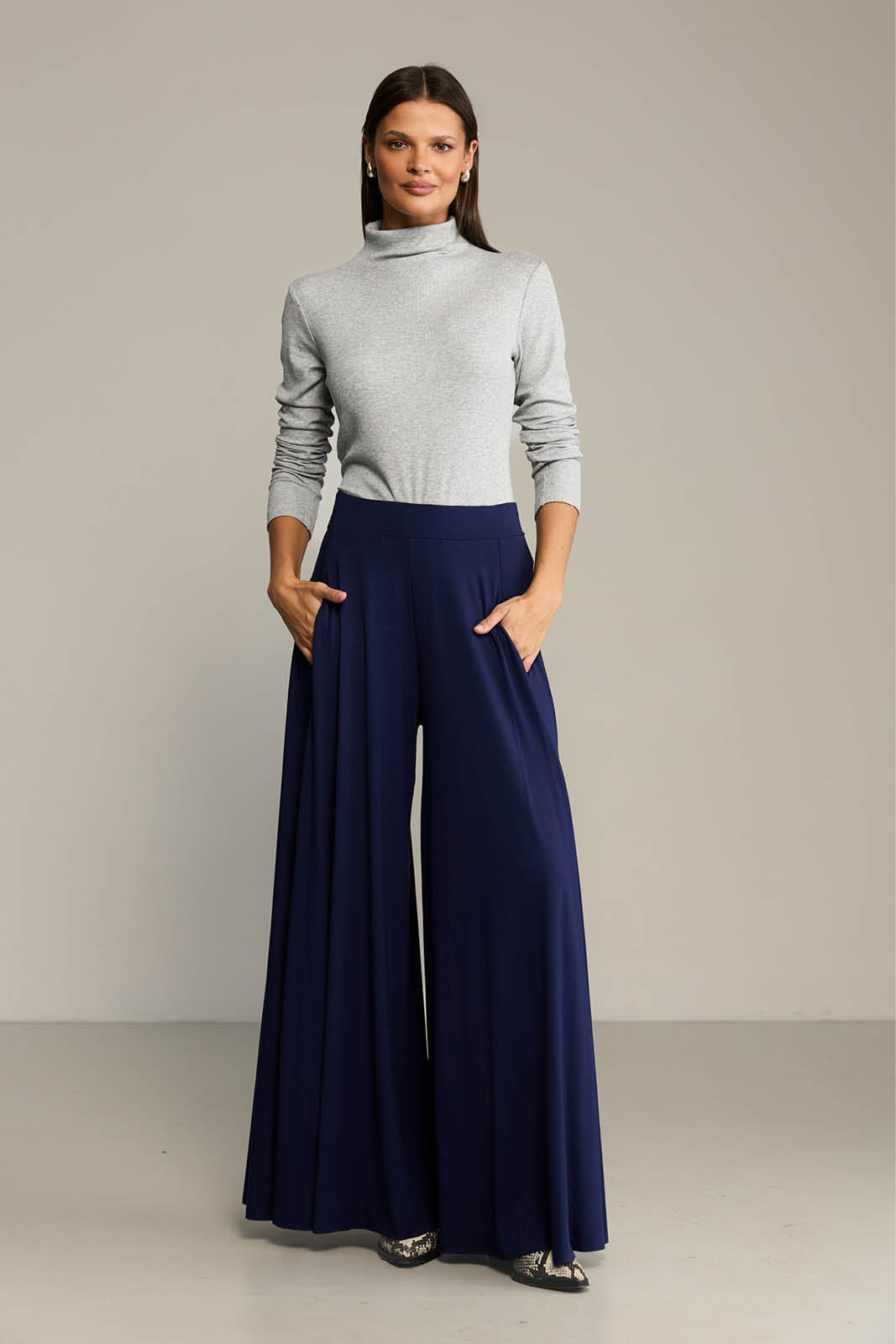 Turtleneck SIMPLY VAN GOLF ribbed grey