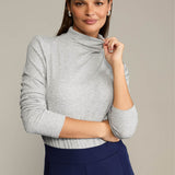 Turtleneck SIMPLY VAN GOLF ribbed grey