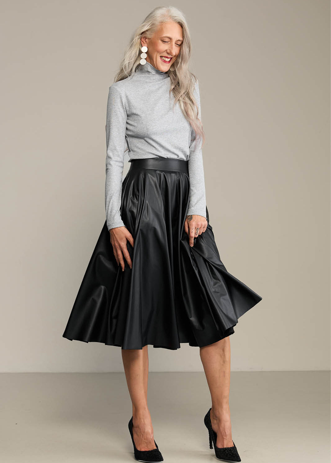 Turtleneck SIMPLY VAN GOLF ribbed grey