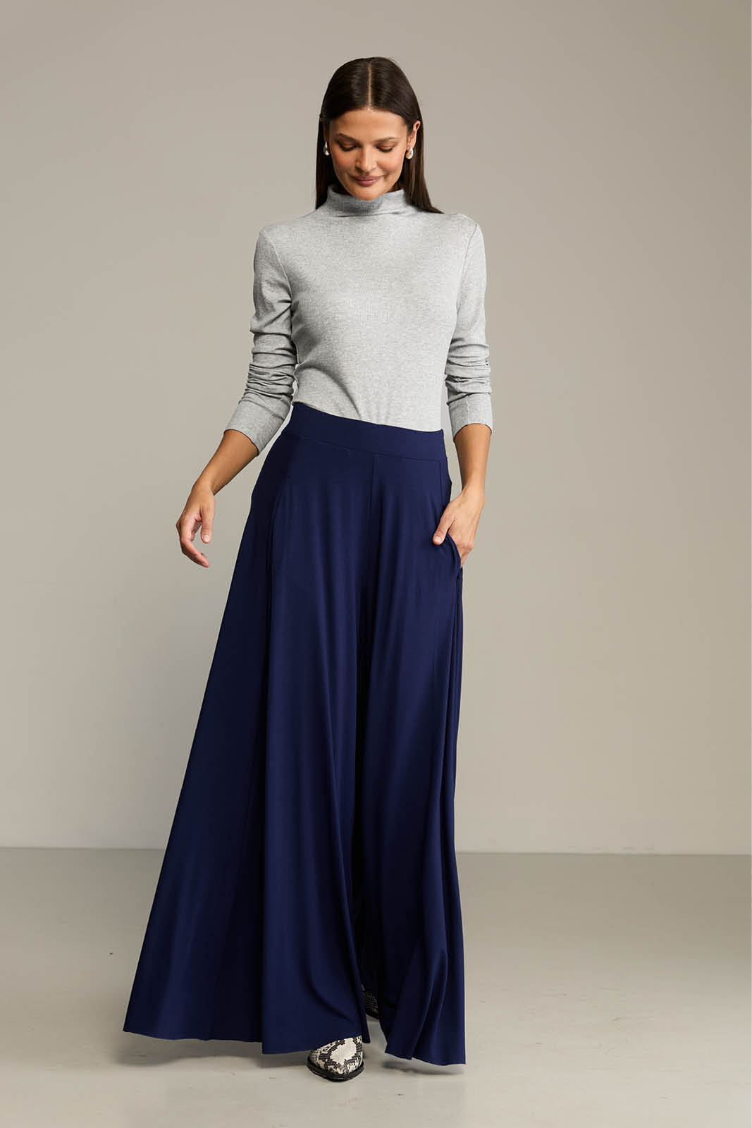Turtleneck SIMPLY VAN GOLF ribbed grey