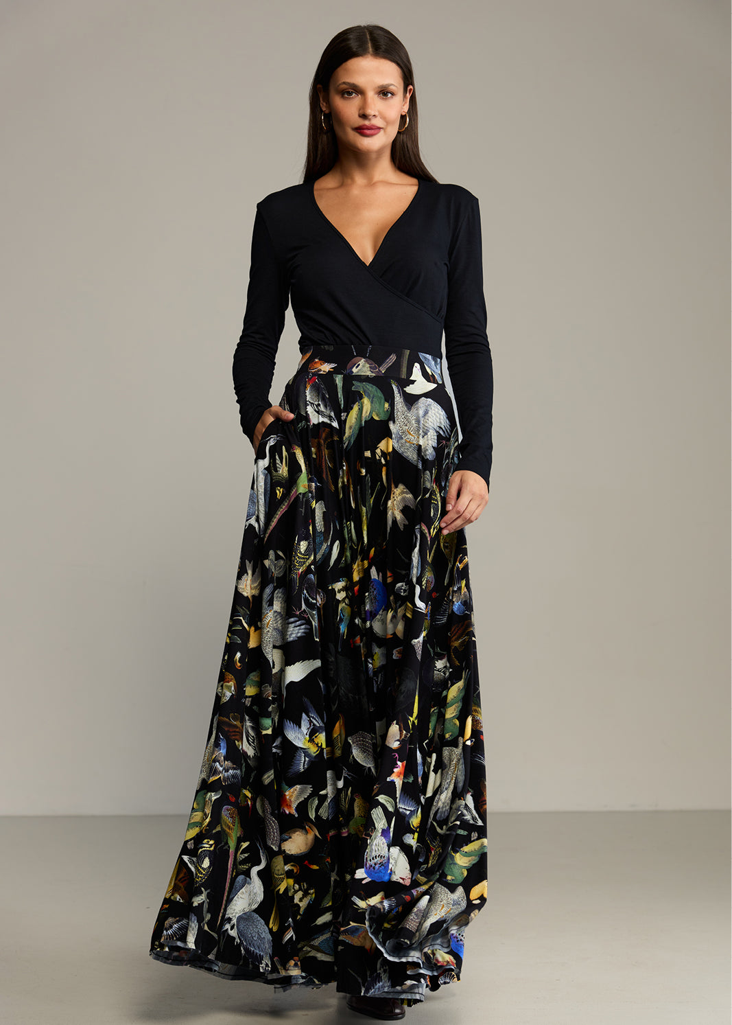 Skirt AGE OF AQUARIUS birds of Warsaw print