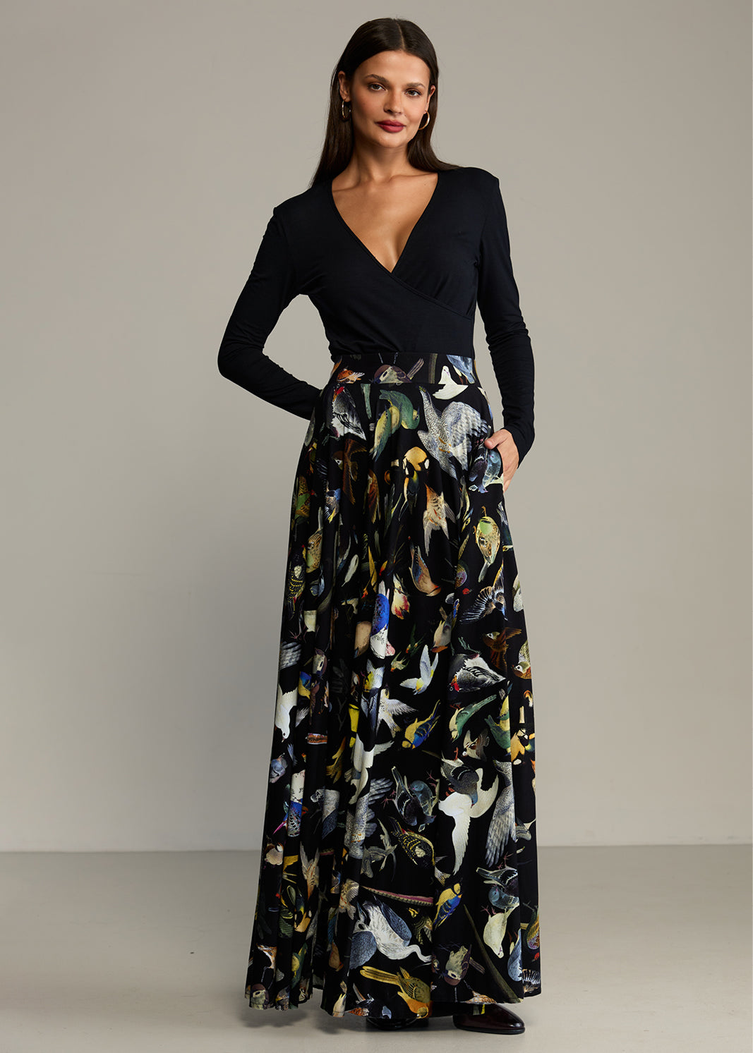 Skirt AGE OF AQUARIUS birds of Warsaw print