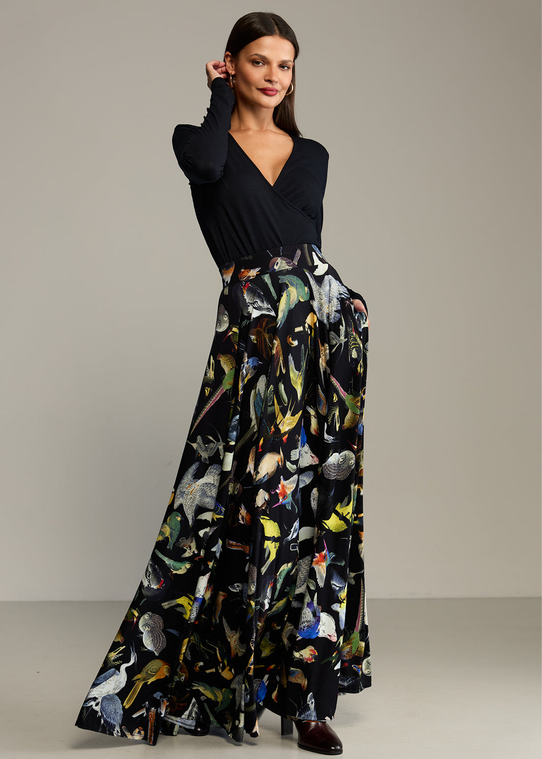 Skirt AGE OF AQUARIUS birds of Warsaw print