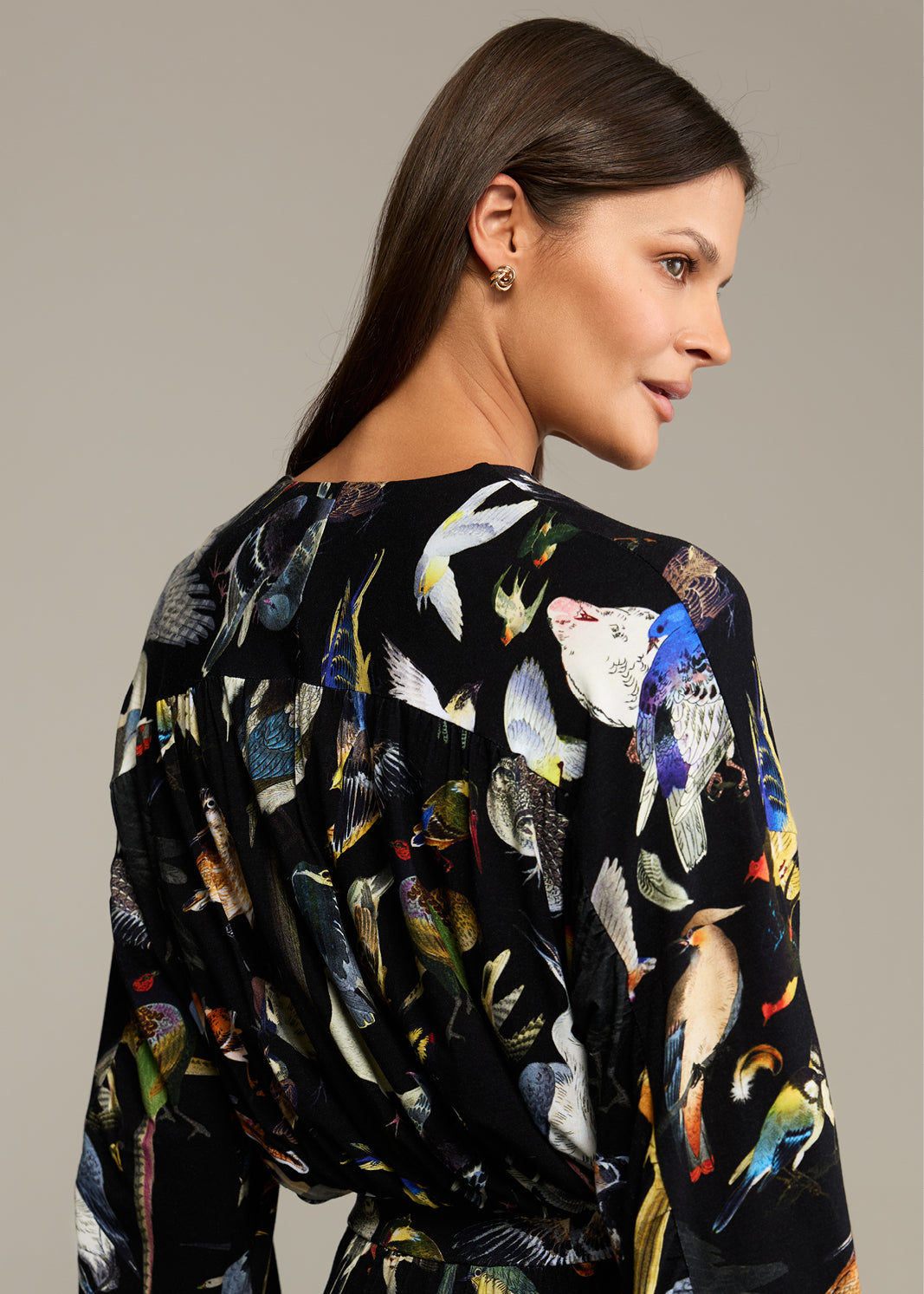 Dress SIMPLY ME birds of Warsaw print
