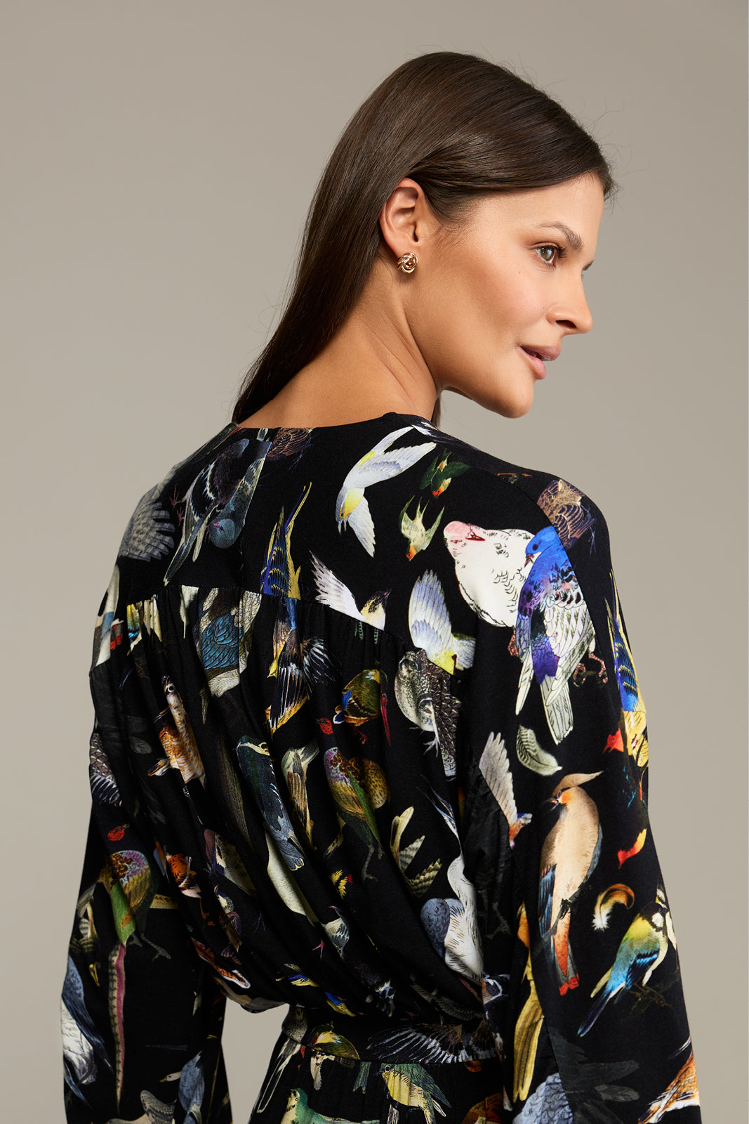 Sukienka SIMPLY ME print ptaki Warszawy