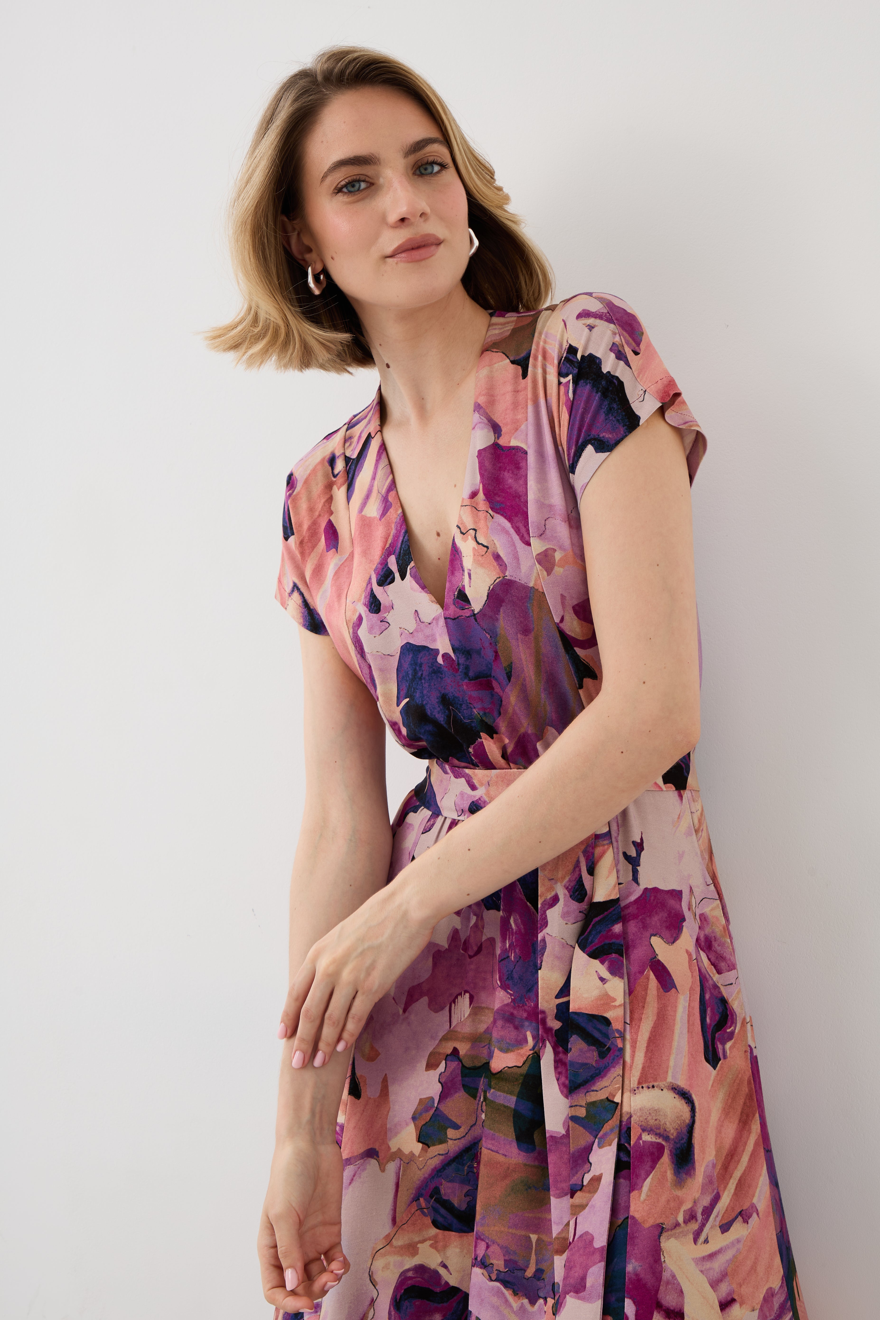 Dress TUSCANY Dreamworld pink & mauve print