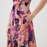 Dress TUSCANY Dreamworld pink & mauve print