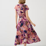Dress TUSCANY Dreamworld pink & mauve print