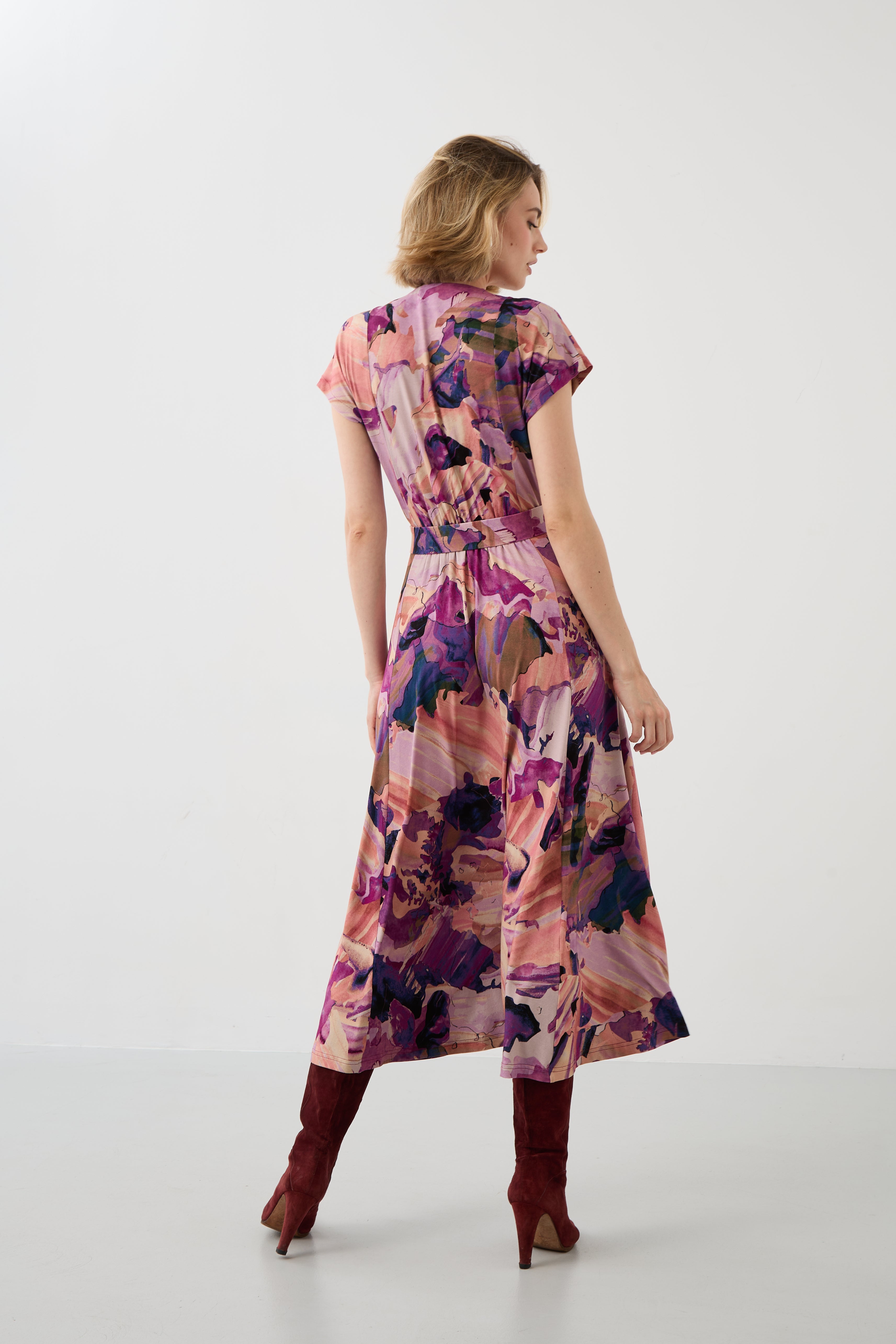 Dress TUSCANY Dreamworld pink & mauve print