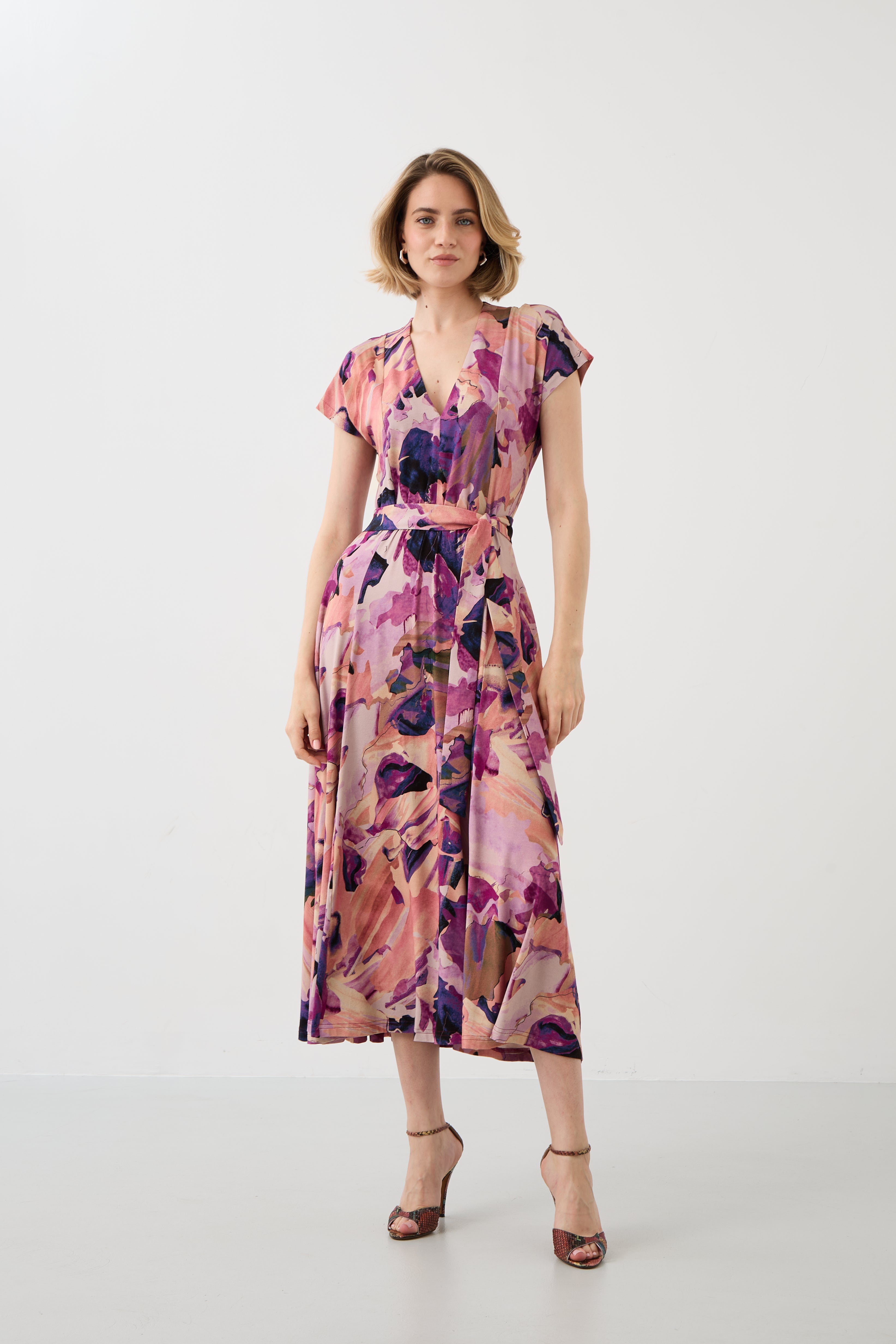 Dress TUSCANY Dreamworld pink & mauve print
