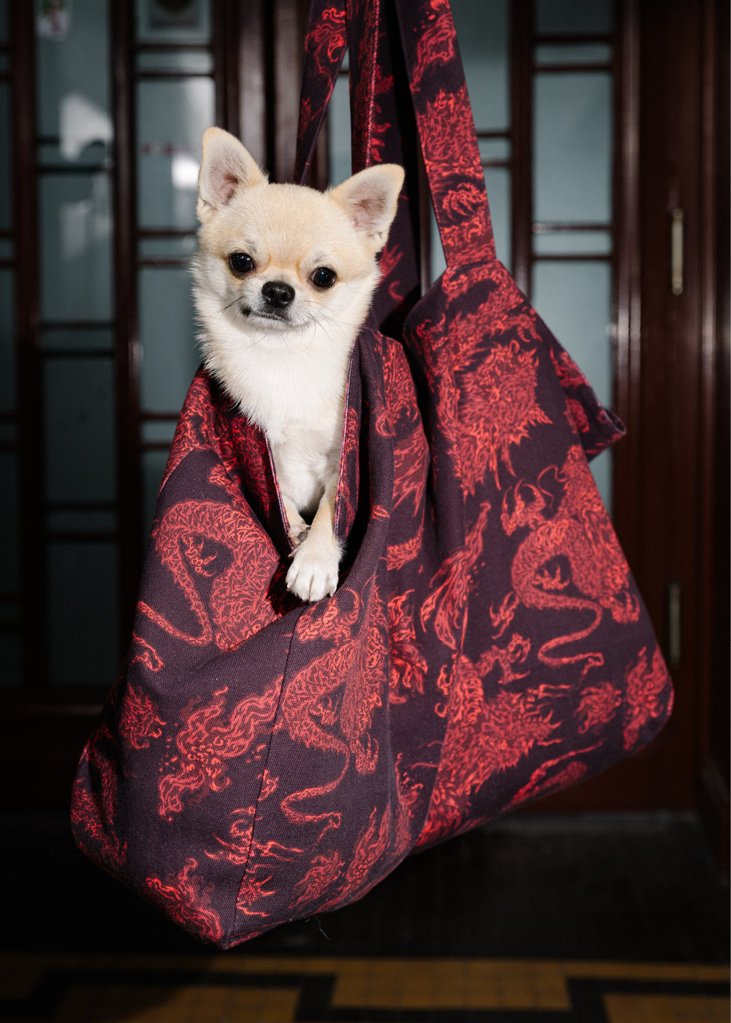 BAG GIRL Swanski Studio red print