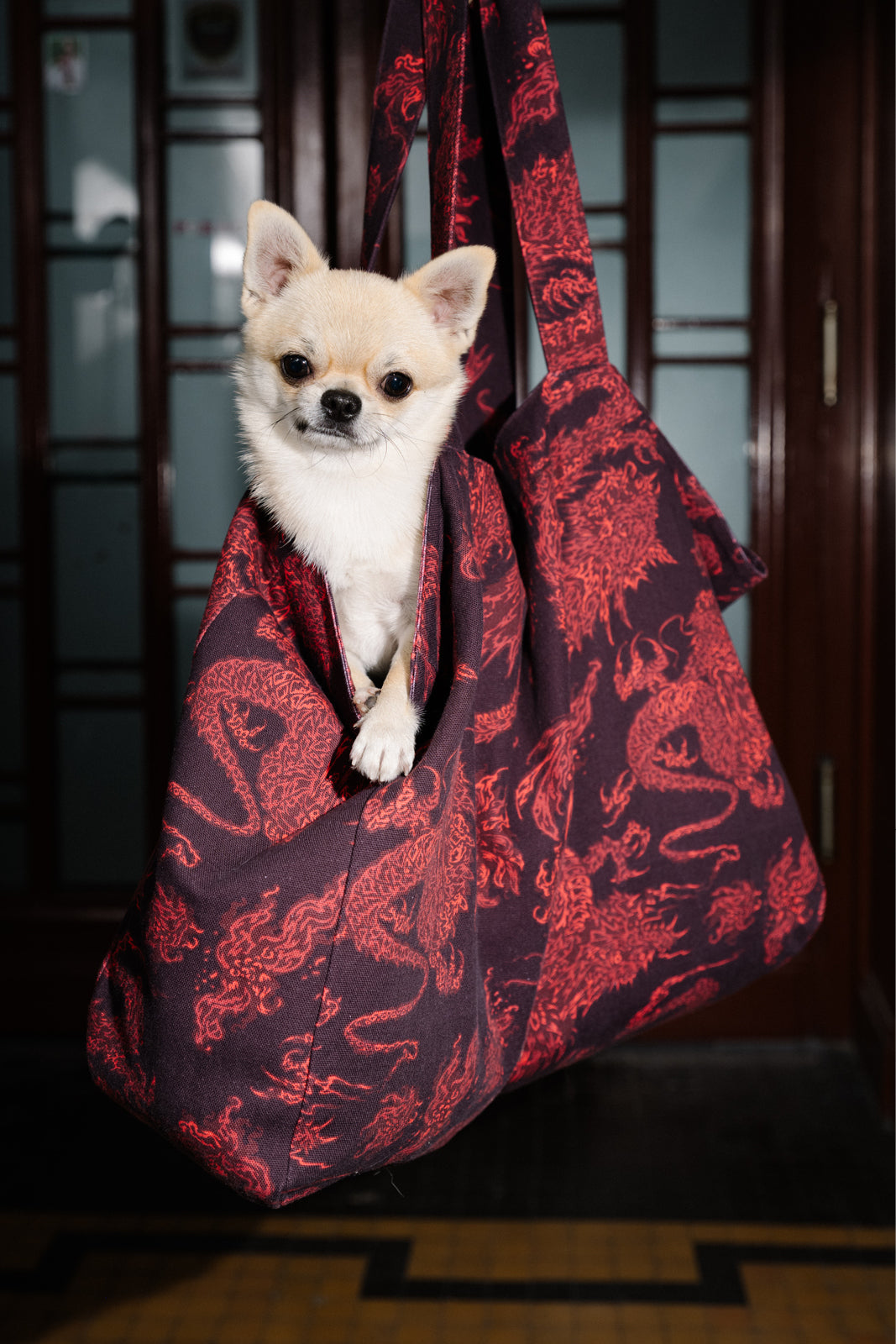 BAG GIRL Swanski Studio red print