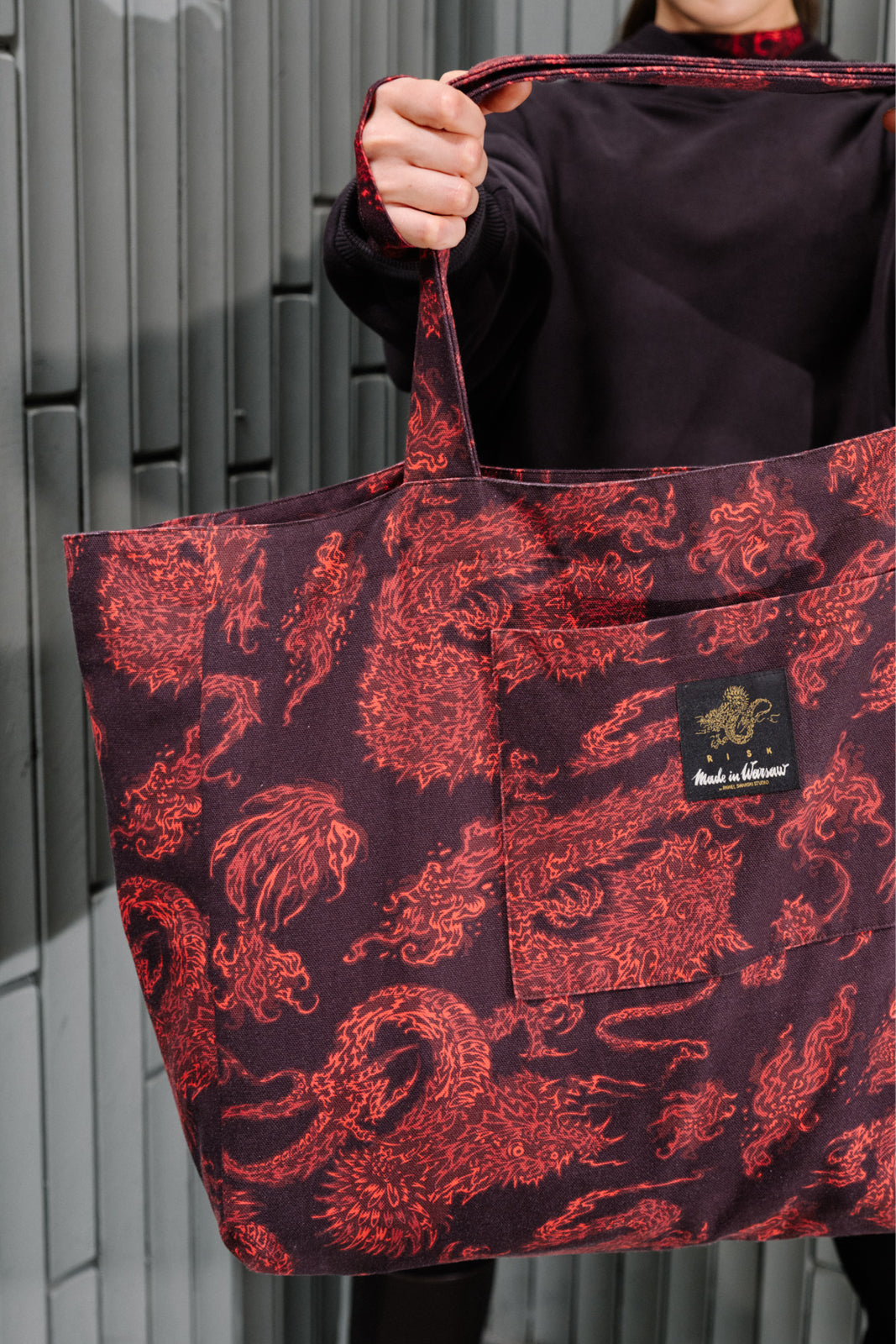 BAG GIRL Swanski Studio red print